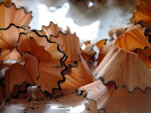 Aftermath of editing (pencil shavings)