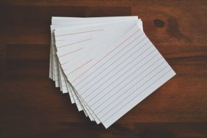Index cards for plotting