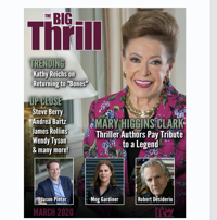 Image shows magazine cover of The Big Thrill March 2020 edition
