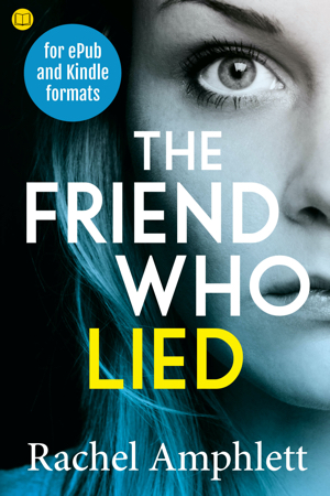 Cover image for The Friend Who Lied with a book icon in the top left corner
