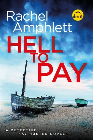 Image shows book cover for Hell to Pay with an audiobook icon