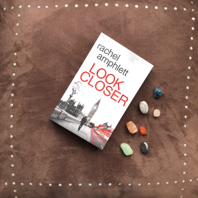 Look Closer book on a soft brown velvet background