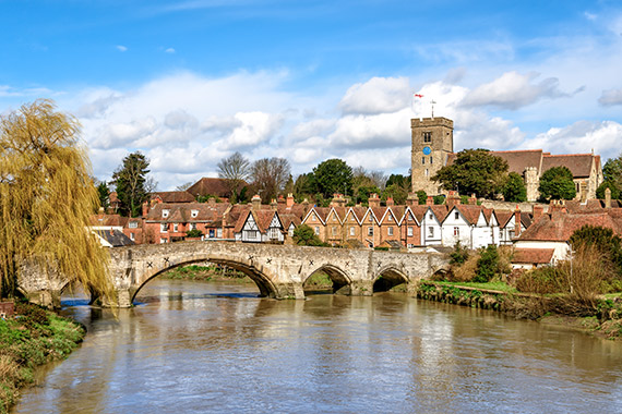 Photo of a bridge over a river in Kent England