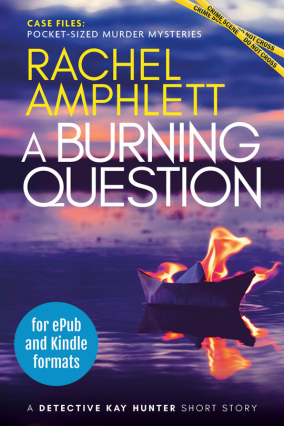 A Burning Question ebook cover with sticker